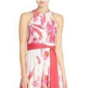 ELIZA J Floral Print Halter Maxi Dress Sz0P
